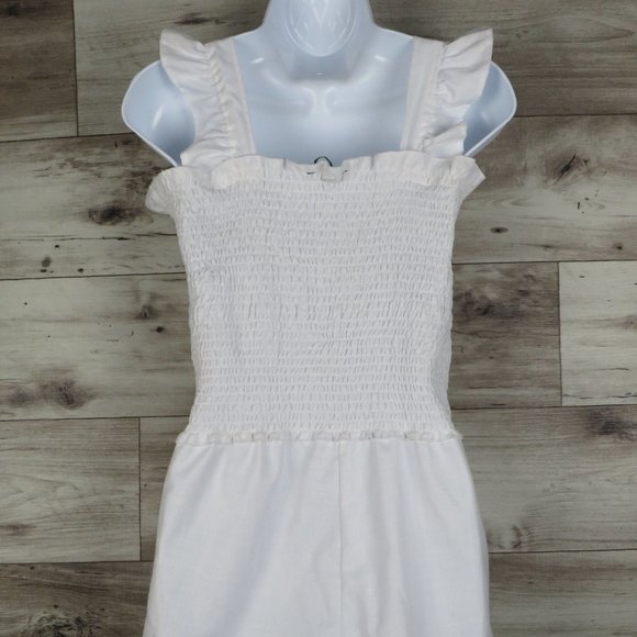 Derek Heart* Women's Smock Top Sleeveless Ruffled Strap Romper~ Size Medium - Picture 3 of 12